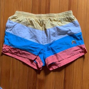 Vintage Surf Shorts- rainbow Hawaii